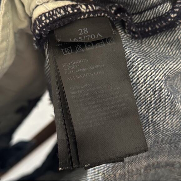 All Saints Denim Shorts Low Rise Y2K - Picture 6 of 6